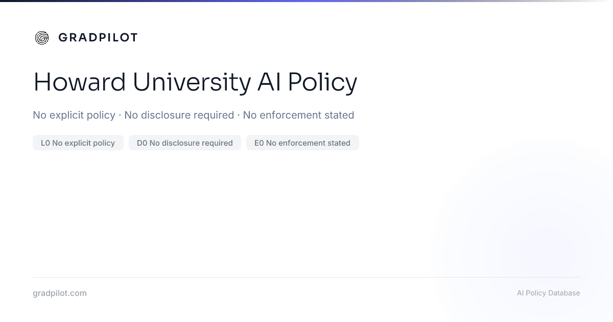 Howard University AI Policy: Can You Use ChatGPT? (2026) - GradPilot