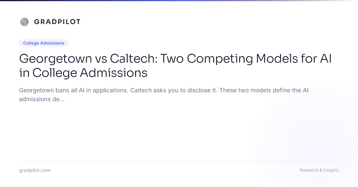 Georgetown vs Caltech: Two Competing Models for AI in College ...