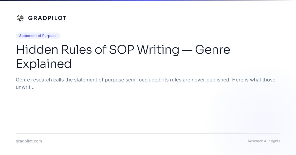 The Hidden Rules of Statement of Purpose Writing: What the 'Semi ...