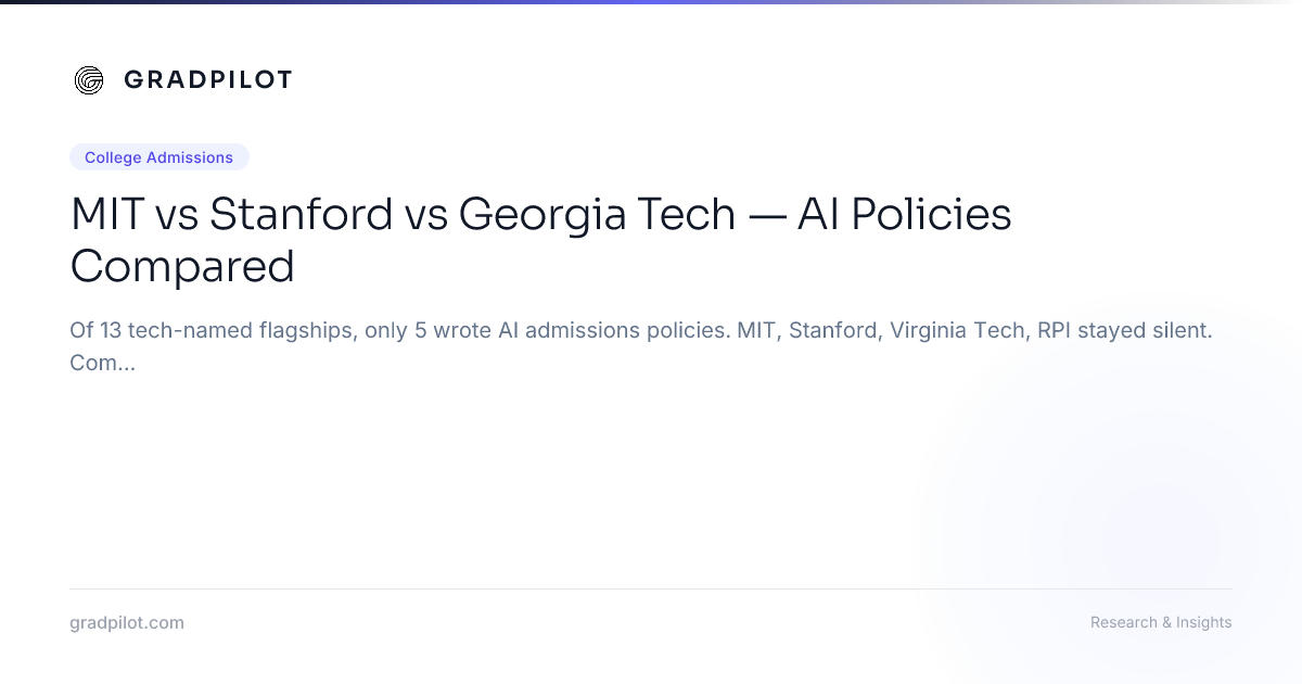 MIT vs Stanford vs Georgia Tech — AI Policies Compared - GradPilot